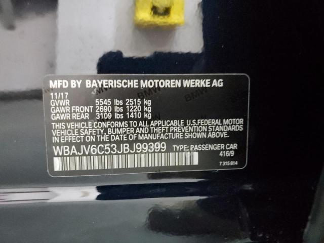 VIN WBAJV6C53JBJ99399 2018 BMW 6 SERIES no.12