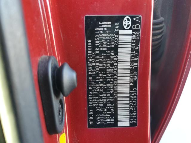 2018 TOYOTA COROLLA L - 5YFBURHE8JP850385
