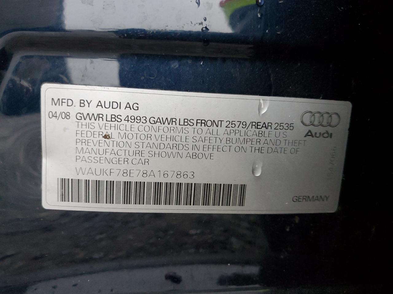 Lot #3030385488 2008 AUDI A4 2.0T AV