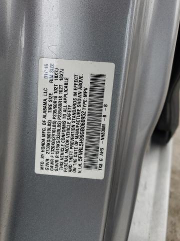 2016 HONDA ODYSSEY TO - 5FNRL5H99GB060952