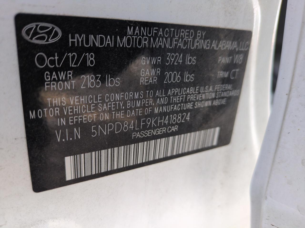 Lot #2996708784 2019 HYUNDAI ELANTRA SE