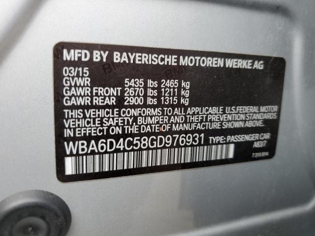 VIN WBA6D4C58GD976931 2016 BMW 6 SERIES no.13