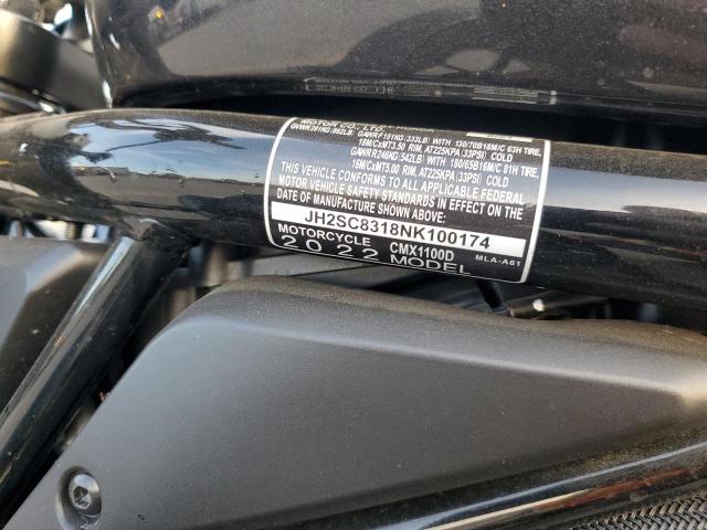 2022 HONDA CMX1100 D - JH2SC8318NK100174