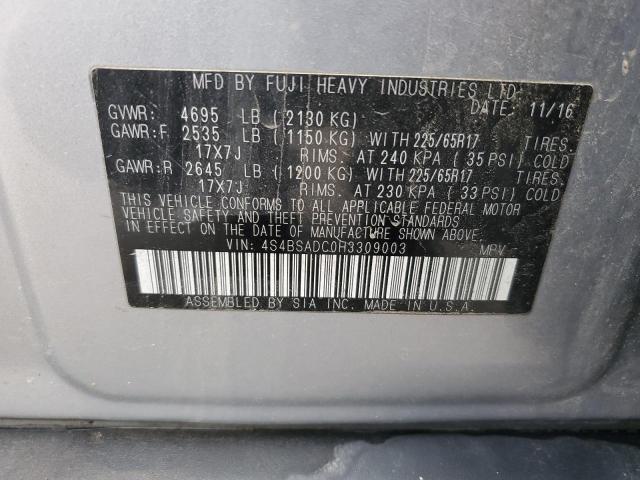 2017 SUBARU OUTBACK 2. - 4S4BSADC0H3309003