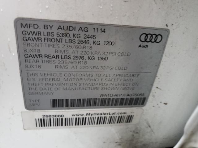 VIN WA1LFAFP7FA078083 2015 AUDI Q5 no.13