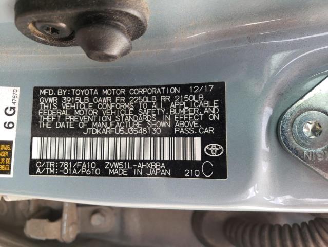 2018 TOYOTA PRIUS - JTDKARFU5J3548130