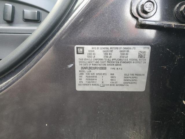 VIN 2GNFLDE35F6103658 2015 Chevrolet Equinox, Ltz no.13