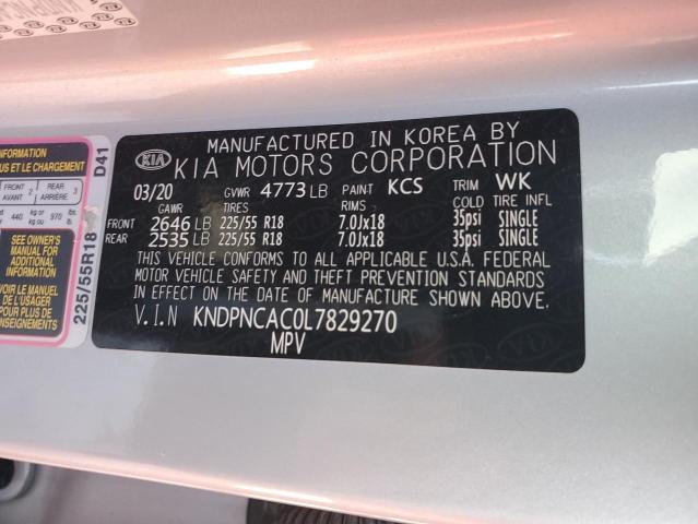 VIN KNDPNCAC0L7829270 2020 KIA SPORTAGE no.12