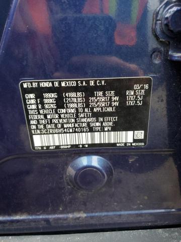 2016 HONDA HR-V EX - 3CZRU6H54GM740165
