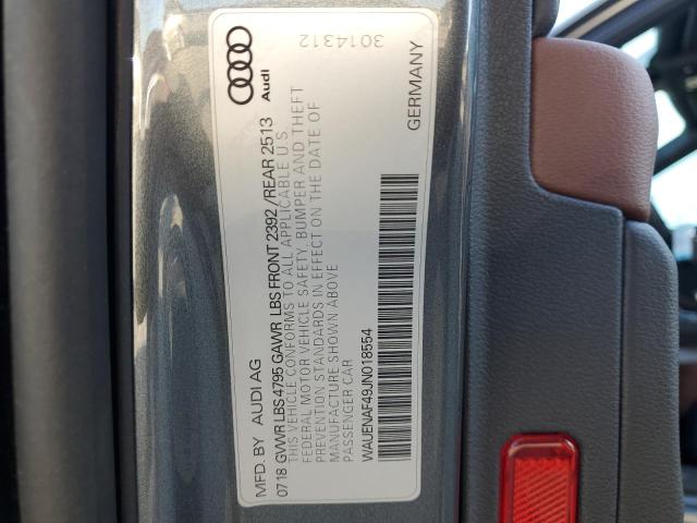 2018 AUDI A4 PREMIUM - WAUENAF49JN018554