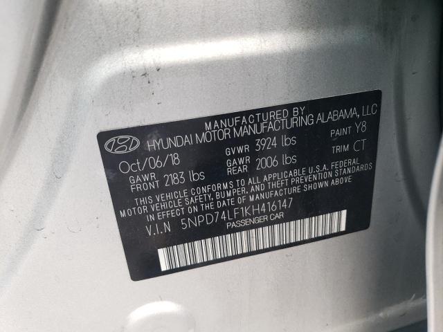 2019 HYUNDAI ELANTRA SE - 5NPD74LF1KH416147