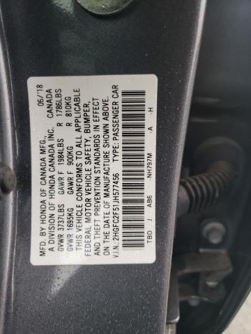 2018 HONDA CIVIC LX - 2HGFC2F51JH577456