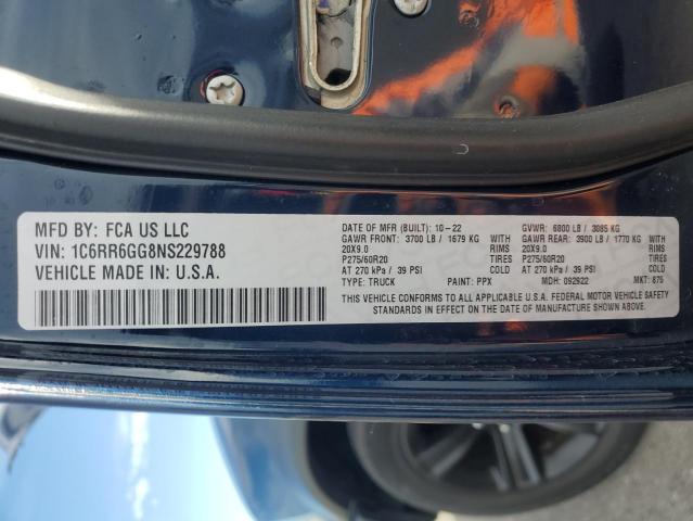 2022 RAM 1500 CLASS - 1C6RR6GG8NS229788