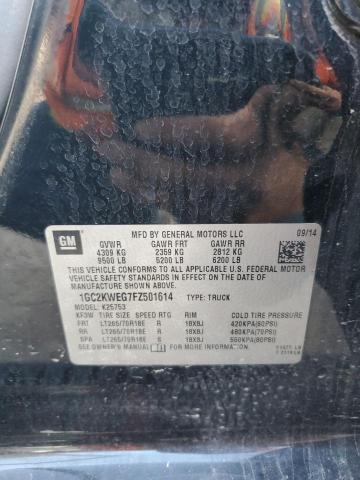 2015 CHEVROLET SILVERADO - 1GC2KWEG7FZ501614