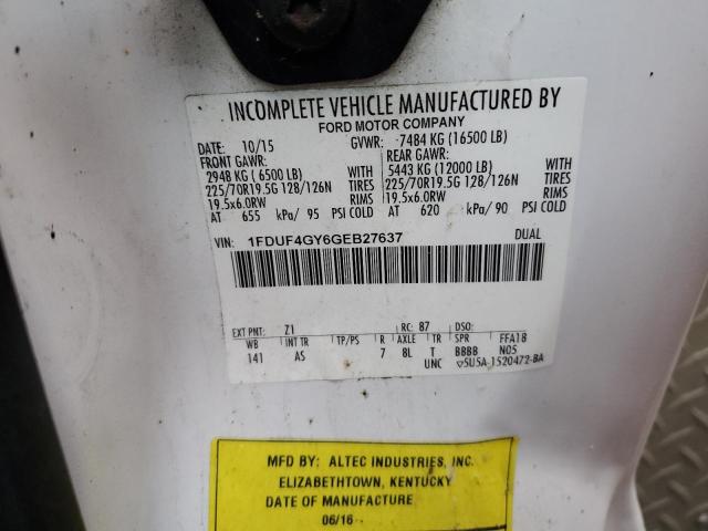 VIN 1FDUF4GY6GEB27637 2016 FORD F450 no.10