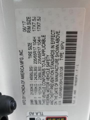 2017 HONDA CR-V LX - 5J6RW6H35HL005108