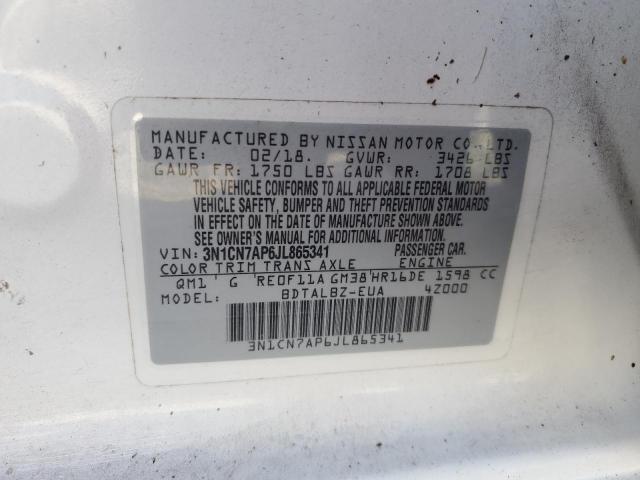 VIN 3N1CN7AP6JL865341 2018 NISSAN VERSA no.13