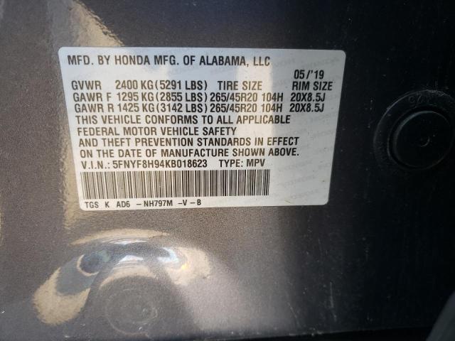 2019 HONDA PASSPORT T - 5FNYF8H94KB018623