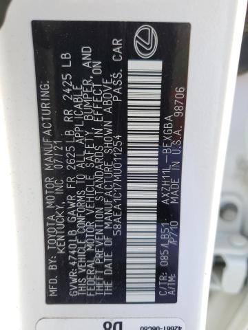 2021 LEXUS ES 300H LU 58AEA1C17MU011254