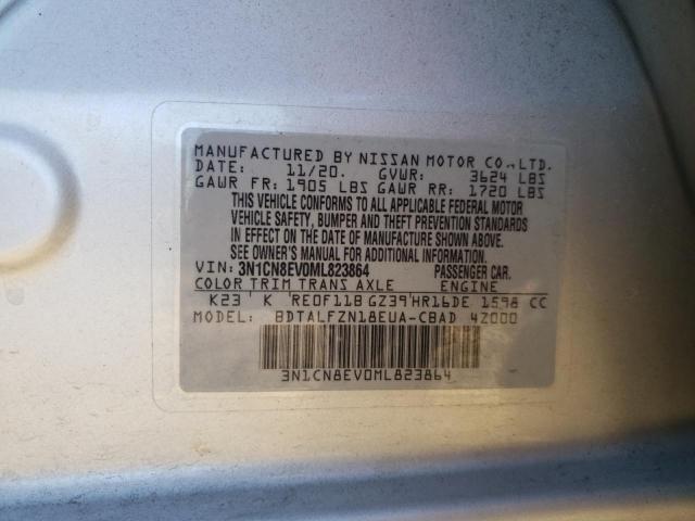 2021 NISSAN VERSA SV - 3N1CN8EV0ML823864