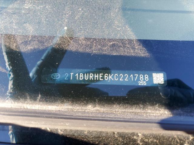 2019 TOYOTA COROLLA L - 2T1BURHE6KC221788