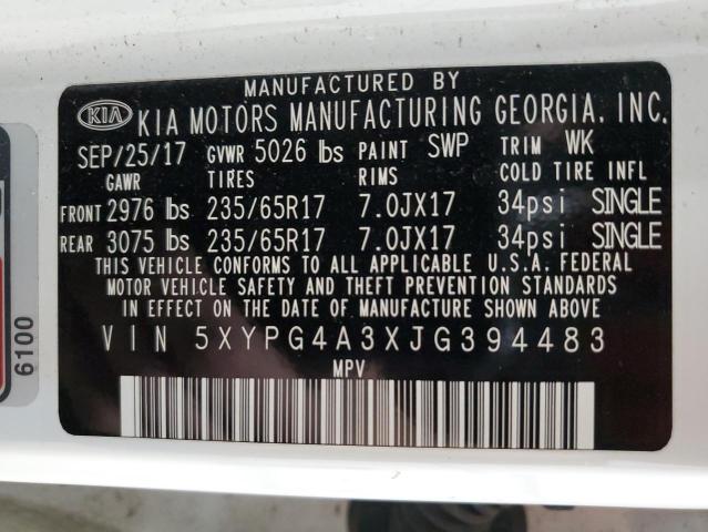 2018 KIA SORENTO LX - 5XYPG4A3XJG394483