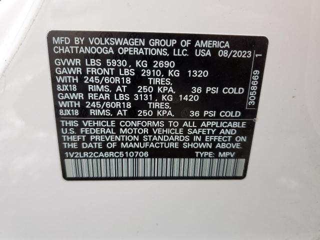 2024 VOLKSWAGEN ATLAS SE 1V2LR2CA6RC510706