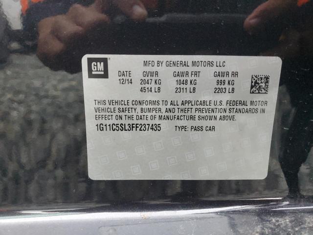 2015 CHEVROLET MALIBU 4D 1G11C5SL3FF237435