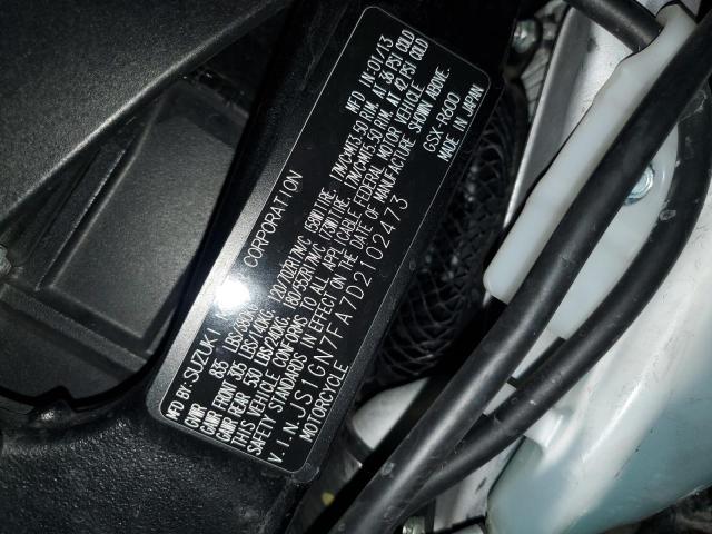 2013 SUZUKI GSX-R600 JS1GN7FA7D2102473