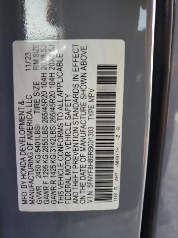 2024 HONDA PASSPORT B 5FNYF8H89RB001303