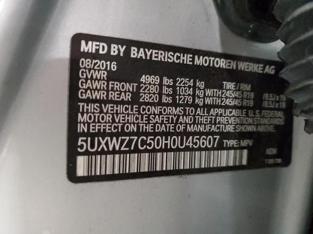 2017 BMW X3 SDRIVE2 - 5UXWZ7C50H0U45607