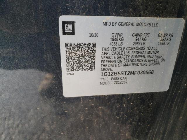 2021 CHEVROLET MALIBU LS - 1G1ZB5ST2MF030568