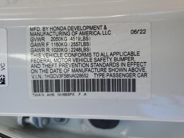 2022 HONDA ACCORD HYB - 1HGCV3F58NA028652