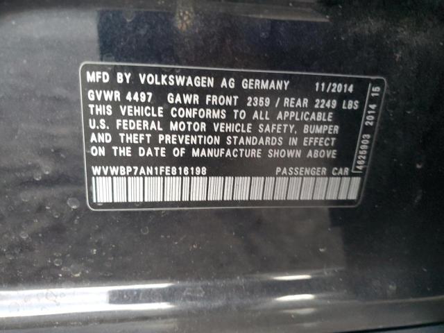 2015 VOLKSWAGEN CC SPORT - WVWBP7AN1FE816198