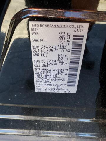 2017 NISSAN PATHFINDER - 5N1DR2MN4HC678717