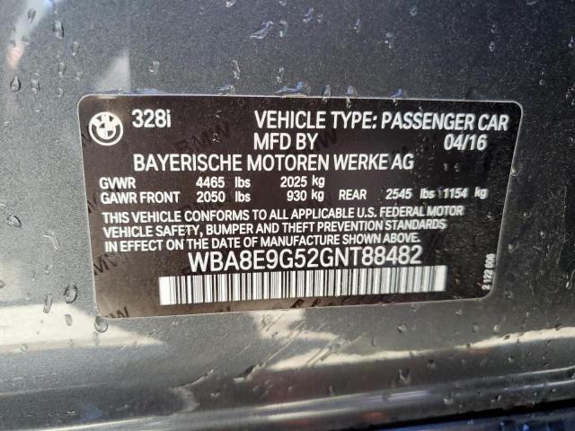 VIN WBA8E9G52GNT88482 2016 BMW 3 Series, 328 I Sulev no.12