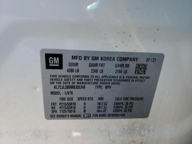 2021 CHEVROLET TRAX 1LT - KL7CJLSB9MB355346