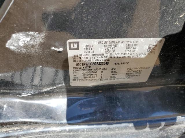 2016 CHEVROLET SILVERADO - 1GC1KWEG6GF227546