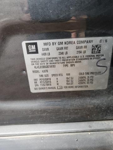 2016 BUICK ENCORE - KL4CJESB5GB749701