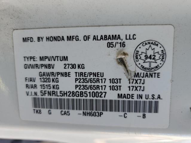 2016 HONDA ODYSSEY LX 5FNRL5H28GB510027