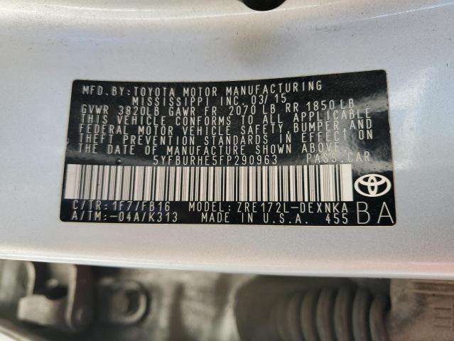 2015 TOYOTA COROLLA L - 5YFBURHE5FP290963