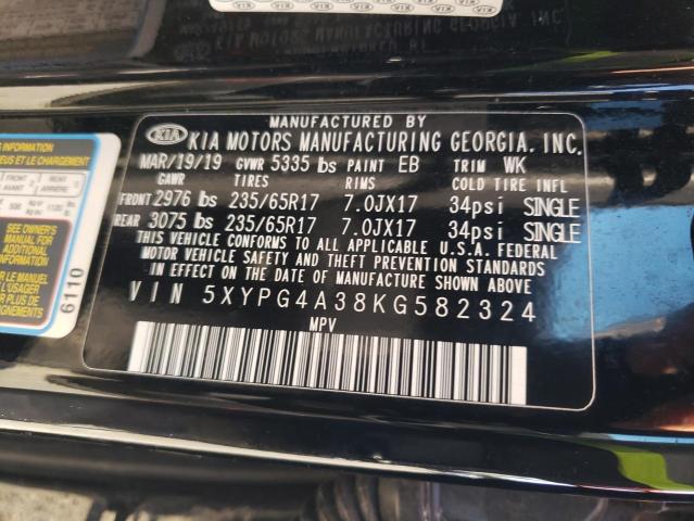 2019 KIA SORENTO 5XYPG4A38KG582324