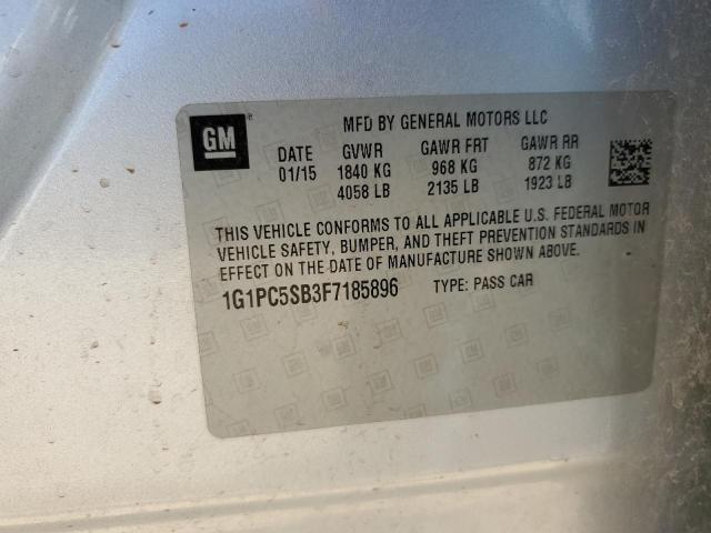 2015 CHEVROLET CRUZE LT - 1G1PC5SB3F7185896