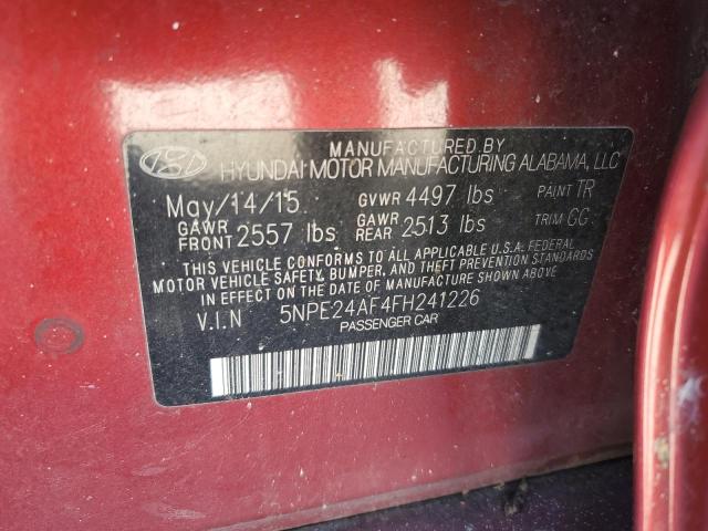 2015 HYUNDAI SONATA SE - 5NPE24AF4FH241226