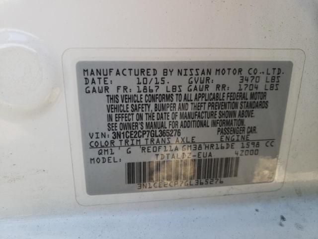 2016 NISSAN VERSA NOTE - 3N1CE2CP7GL365276