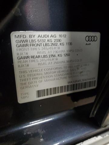 VIN WA1UFAFL3DA144305 2013 AUDI A4 no.12