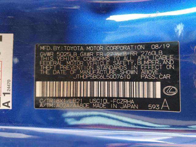2020 LEXUS RC-F JTHDP5BC6L5007610