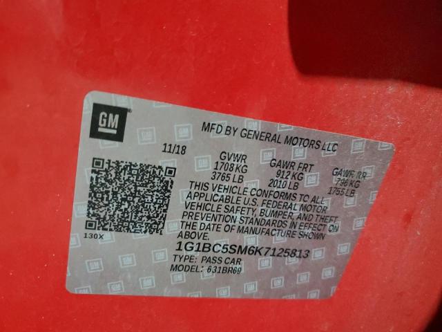 2019 CHEVROLET CRUZE LS - 1G1BC5SM6K7125813