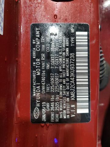 2019 HYUNDAI TUCSON SE KM8J2CA43KU937238