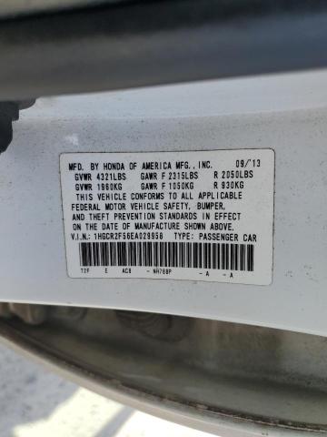 VIN 1HGCR2F56EA029958 2014 HONDA ACCORD no.12